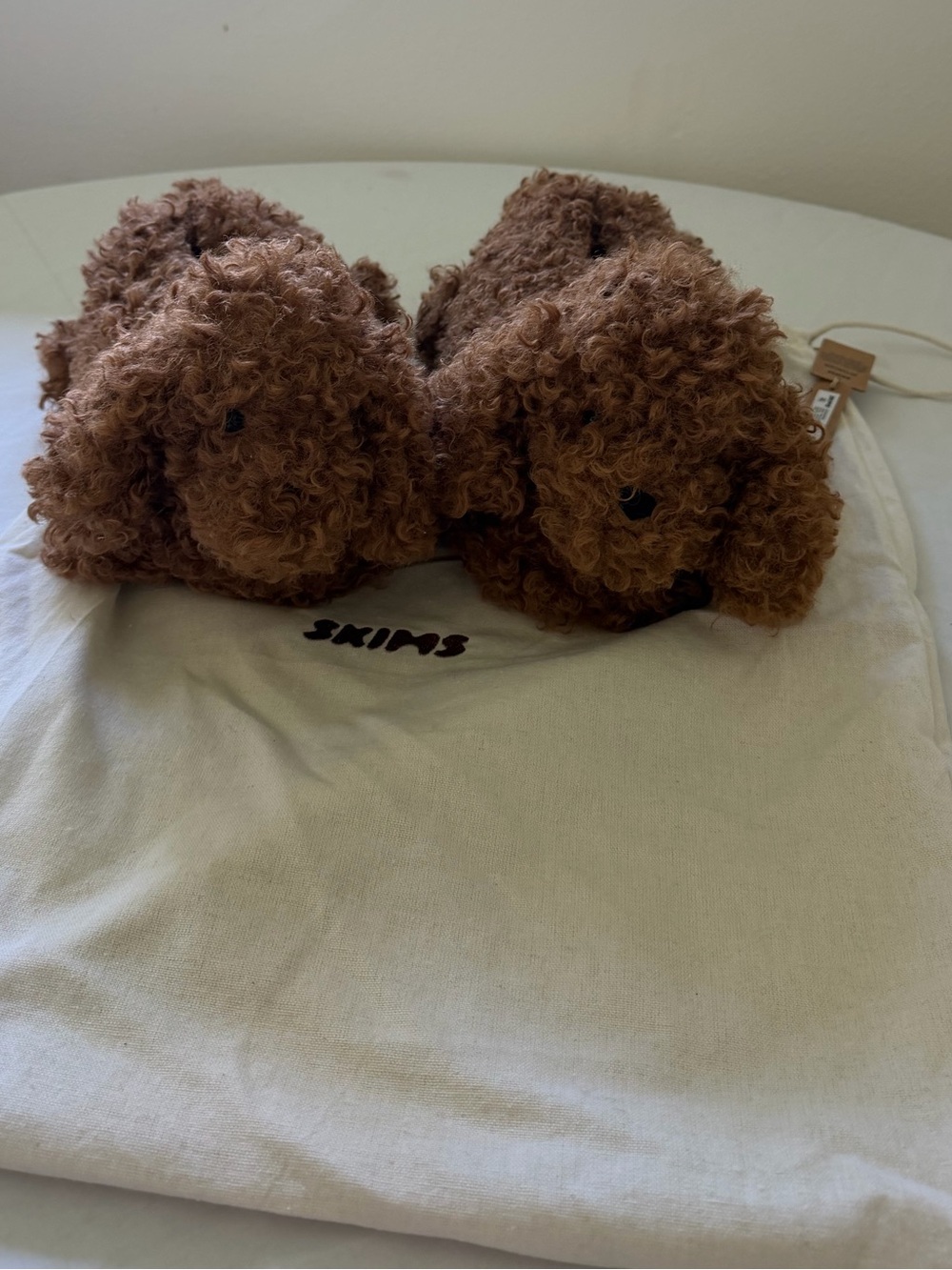SKIMS Curly Dog Slippers